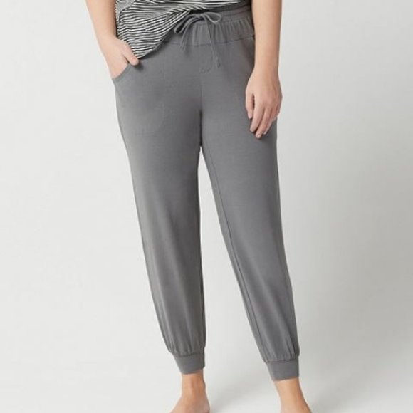 AnyBody Pants - AnyBody Cozy Knit Jogger Pants w/ Seaming Detail